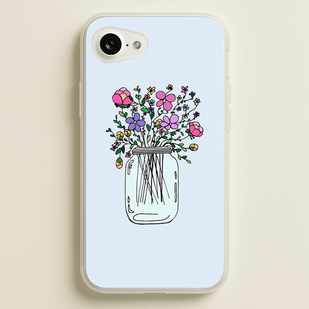 Cartoon Flower Jar  - Floral Phone Case for iPhone 16e