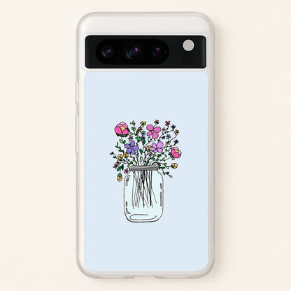Cartoon Flower Jar  - Floral Phone Case for Google Pixel 8 Pro