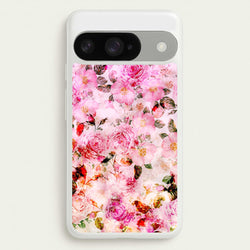 Pretty Pink Chic Floral Pattern Phone Case for Google Pixel 10 / 10 Pro