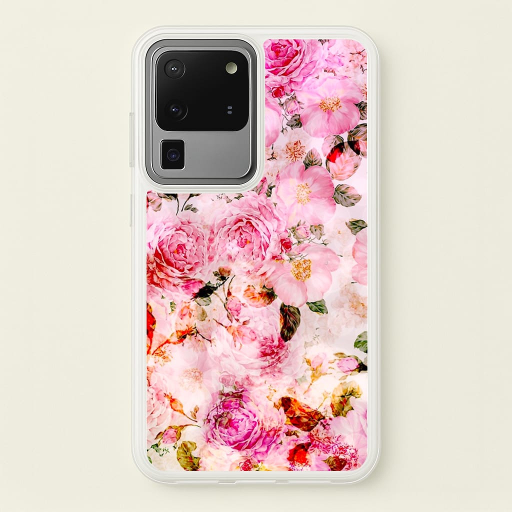 Pretty Pink Chic Floral Pattern  - Floral Phone Case for Galaxy S20 Ultra