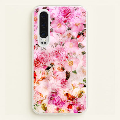 Pretty Pink Chic Floral Pattern  - Floral Phone Case for Huawei P30