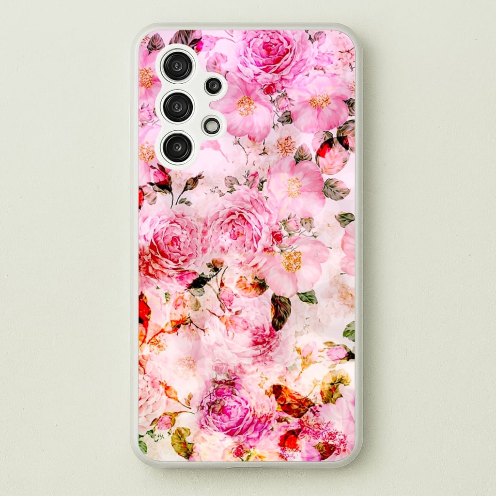 Pretty Pink Chic Floral Pattern  - Floral Phone Case for Galaxy A13