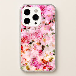 Pretty Pink Chic Floral Pattern  - Floral Phone Case for iPhone 15 Pro