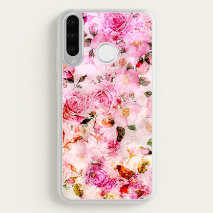 Pretty Pink Chic Floral Pattern  - Floral Phone Case for Huawei P30 Lite