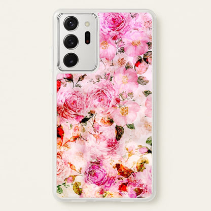 Pretty Pink Chic Floral Pattern  - Floral Phone Case for Galaxy Note 20 Ultra