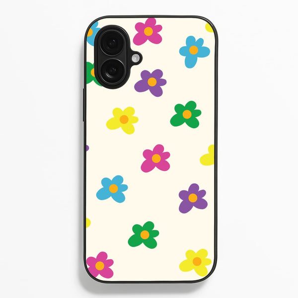 Cute Flower Pattern - Floral  - Floral Phone Case for iPhone 16 Plus