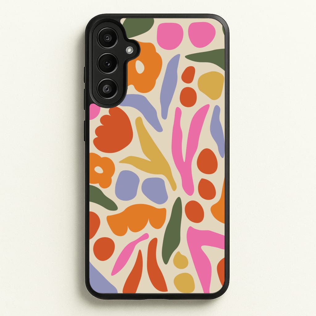 Abstract Floral Pattern - Floral  - Floral Phone Case for Galaxy A36