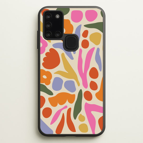 Abstract Floral Pattern - Floral  - Floral Phone Case for Galaxy A21s