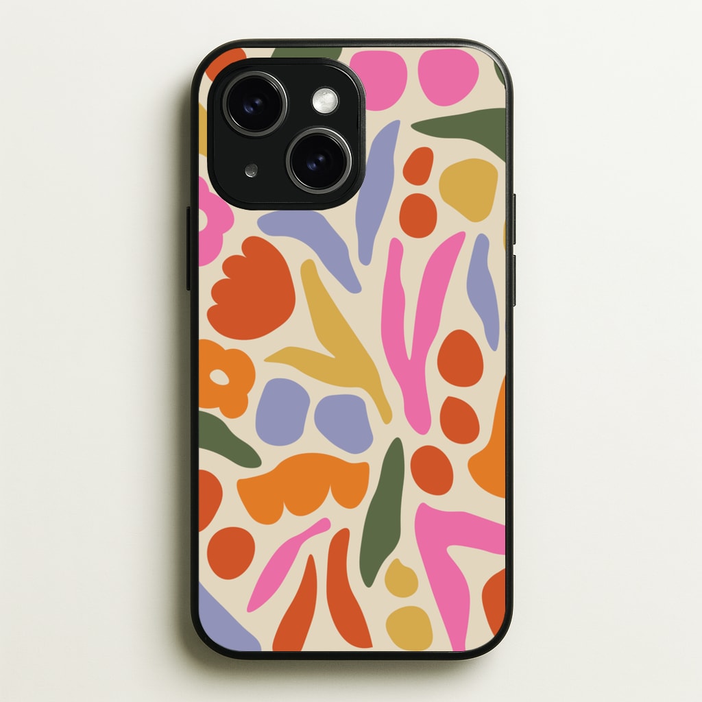 Abstract Floral Pattern - Floral  - Floral Phone Case for iPhone 15