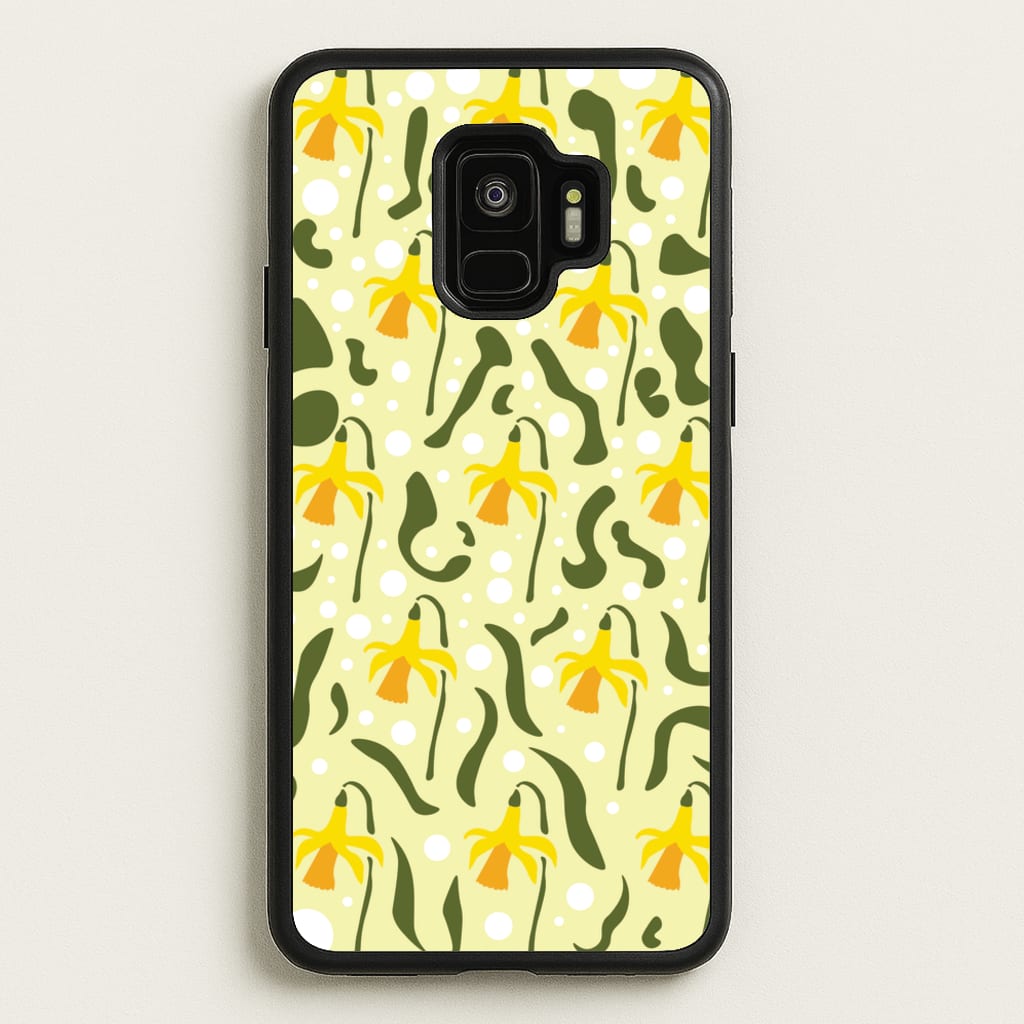 Daffodil Pattern - Floral  - Floral Phone Case for Galaxy S9