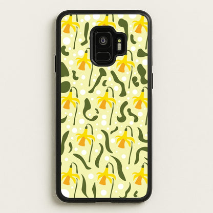 Daffodil Pattern - Floral  - Floral Phone Case for Galaxy S9