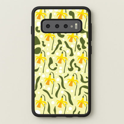 Daffodil Pattern - Floral  - Floral Phone Case for Galaxy S10 Plus