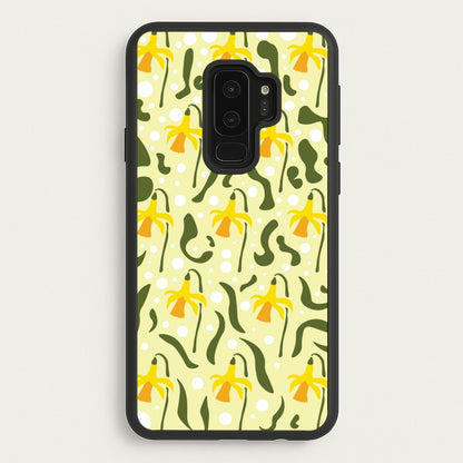 Daffodil Pattern - Floral  - Floral Phone Case for Galaxy S9 Plus