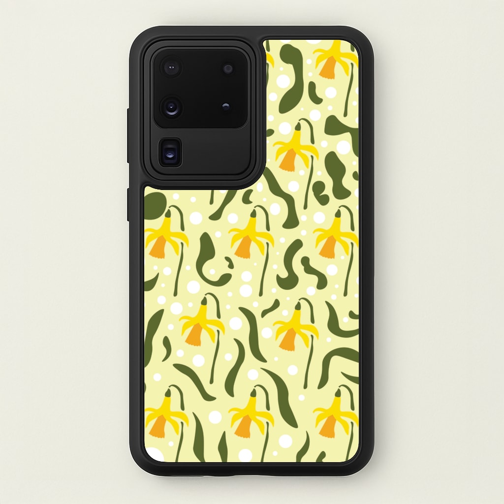 Daffodil Pattern - Floral  - Floral Phone Case for Galaxy S20 Ultra
