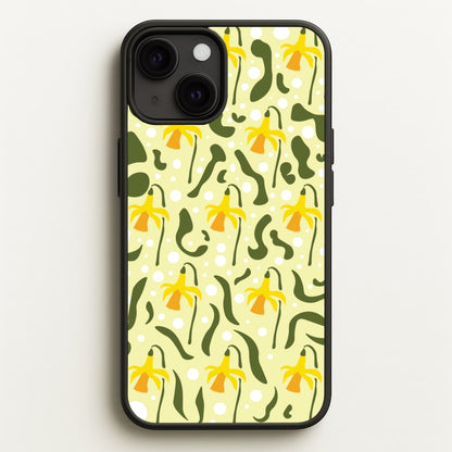 Daffodil Pattern - Floral  - Floral Phone Case for iPhone 13 Mini