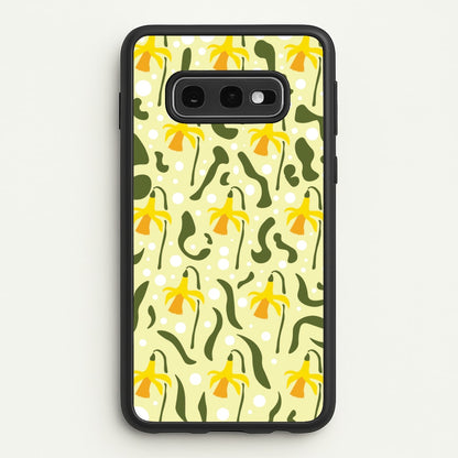 Daffodil Pattern - Floral  - Floral Phone Case for Galaxy S10e