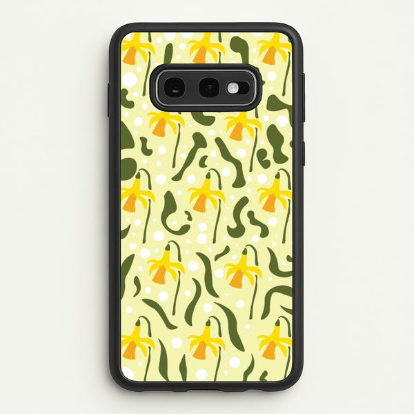 Daffodil Pattern - Floral  - Floral Phone Case for Galaxy S10e