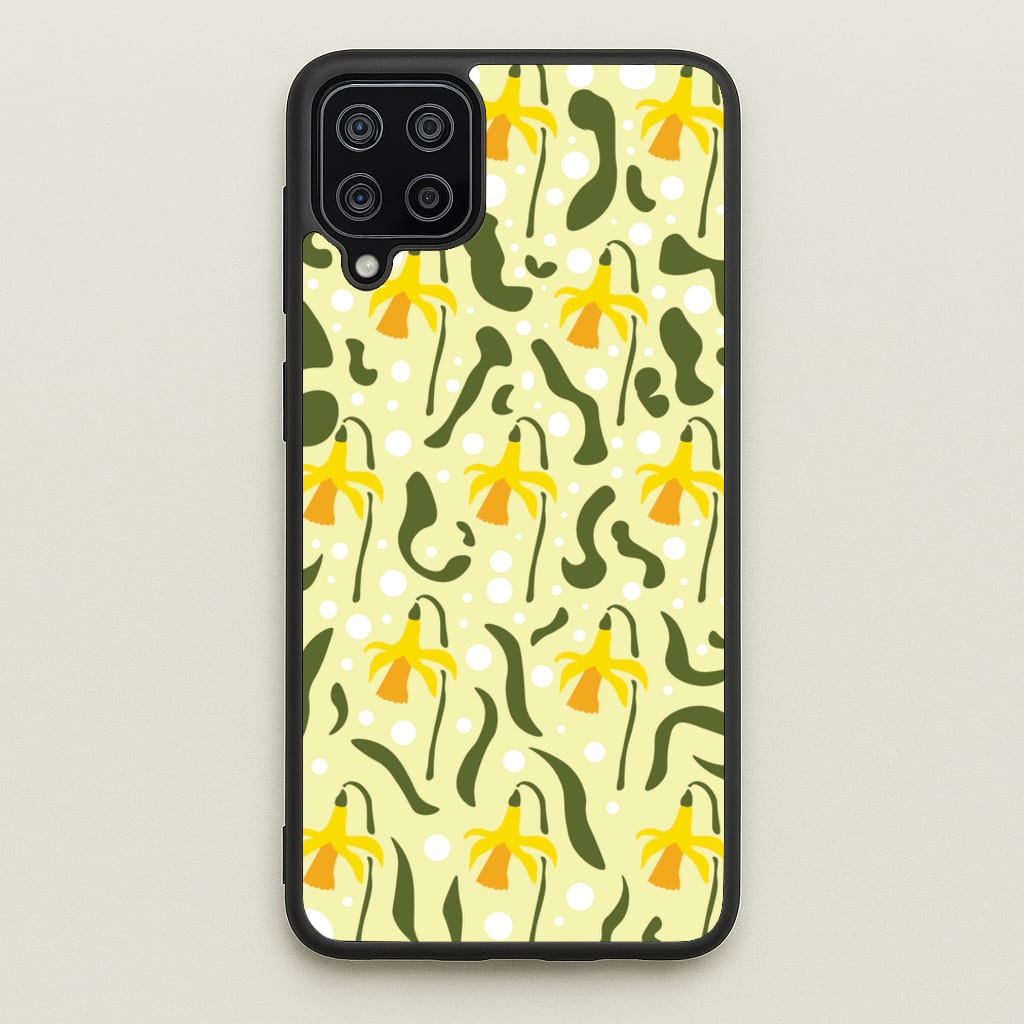 Daffodil Pattern - Floral  - Floral Phone Case for Galaxy A12