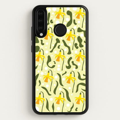 Daffodil Pattern - Floral  - Floral Phone Case for Huawei P30 Lite