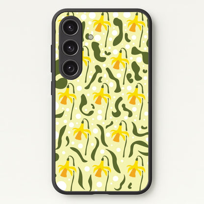 Daffodil Pattern - Floral  - Floral Phone Case for Galaxy S24
