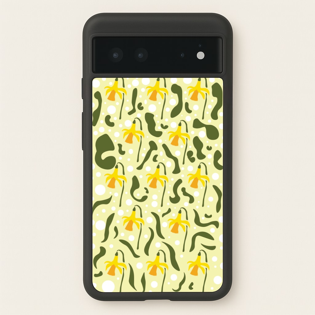 Daffodil Pattern - Floral  - Floral Phone Case for Google Pixel 6
