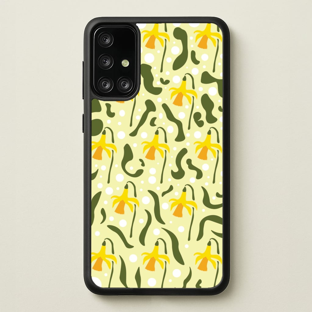 Daffodil Pattern - Floral  - Floral Phone Case for Galaxy A71