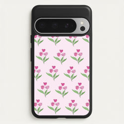 Pink Pattern - Floral  - Floral Phone Case for Google Pixel 9 Pro XL