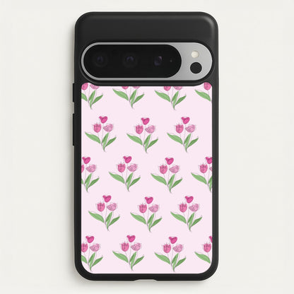 Pink Pattern - Floral  - Floral Phone Case for Google Pixel 9 Pro XL