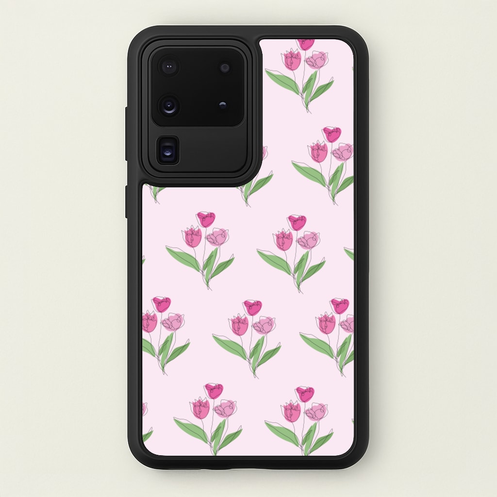Pink Pattern - Floral  - Floral Phone Case for Galaxy S20 Ultra
