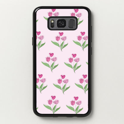 Pink Pattern - Floral  - Floral Phone Case for Galaxy S8 Plus