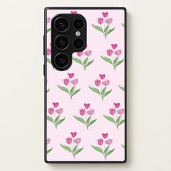 Pink Pattern - Floral  - Floral Phone Case for Galaxy S24 Ultra