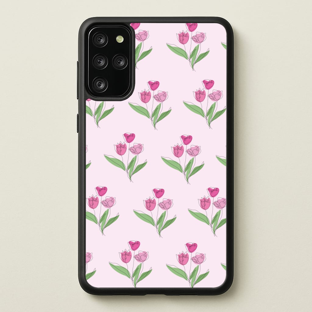 Pink Pattern - Floral  - Floral Phone Case for Galaxy S20 Plus