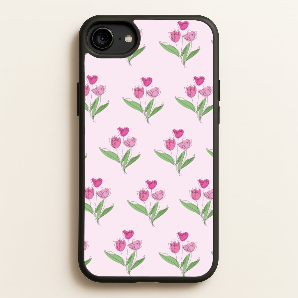 Pink Pattern - Floral  - Floral Phone Case for iPhone 6 / 7 / 8 / SE