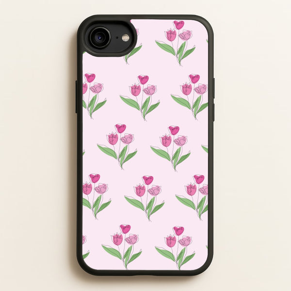 Pink Pattern - Floral  - Floral Phone Case for iPhone 6 / 7 / 8 / SE