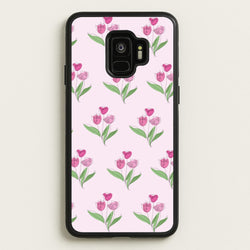 Pink Pattern - Floral  - Floral Phone Case for Galaxy S9