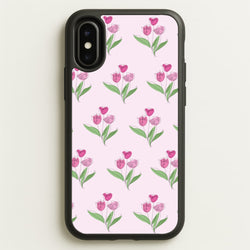 Pink Pattern - Floral  - Floral Phone Case for iPhone X / XS