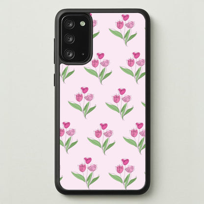 Pink Pattern - Floral  - Floral Phone Case for Galaxy Note 20