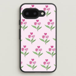 Pink Pattern - Floral  - Floral Phone Case for Google Pixel 9a
