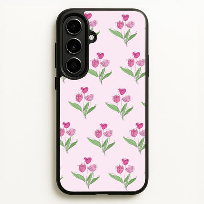 Pink Pattern - Floral  - Floral Phone Case for Galaxy A56