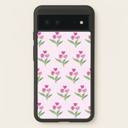 Pink Pattern - Floral  - Floral Phone Case for Google Pixel 6