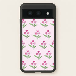 Pink Pattern - Floral  - Floral Phone Case for Google Pixel 8a