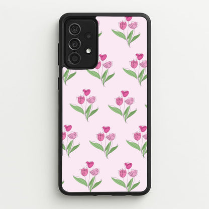 Pink Pattern - Floral  - Floral Phone Case for Galaxy A52 / A52s