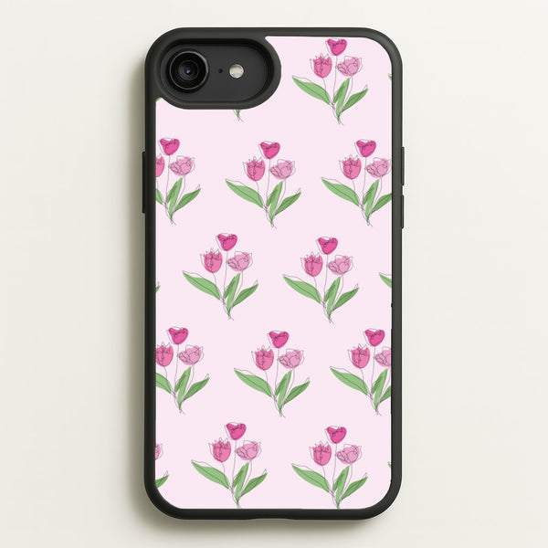Pink Pattern - Floral  - Floral Phone Case for iPhone 6 Plus / 7 Plus / 8 Plus