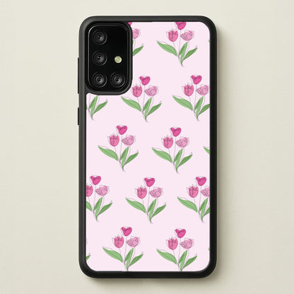 Pink Pattern - Floral  - Floral Phone Case for Galaxy A71
