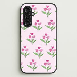 Pink Pattern - Floral  - Floral Phone Case for Galaxy S23FE