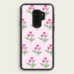 Pink Pattern - Floral  - Floral Phone Case for Galaxy S9 Plus