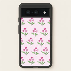 Pink Pattern - Floral  - Floral Phone Case for Google Pixel 8