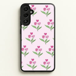Pink Pattern - Floral  - Floral Phone Case for Galaxy A34