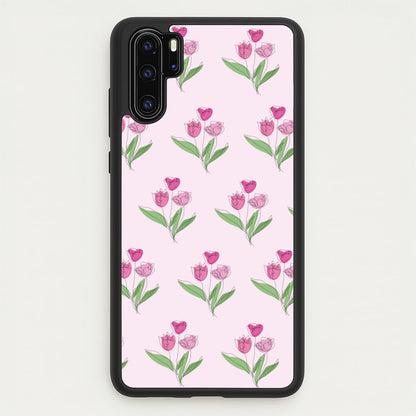 Pink Pattern - Floral  - Floral Phone Case for Huawei P30 Pro