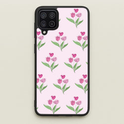 Pink Pattern - Floral  - Floral Phone Case for Galaxy A12